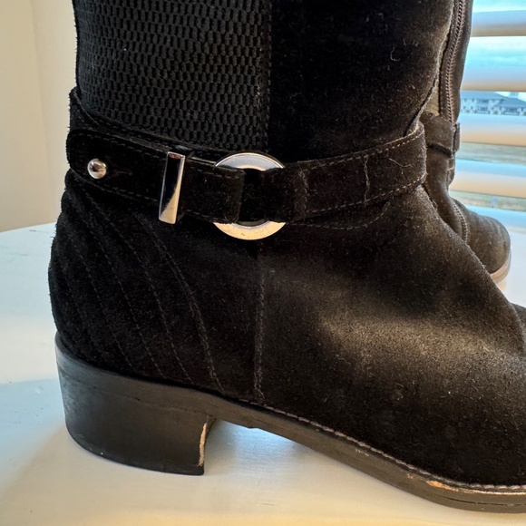Aquatalia Tall Lined Weatherproof Black Boots - Picture 9 of 10